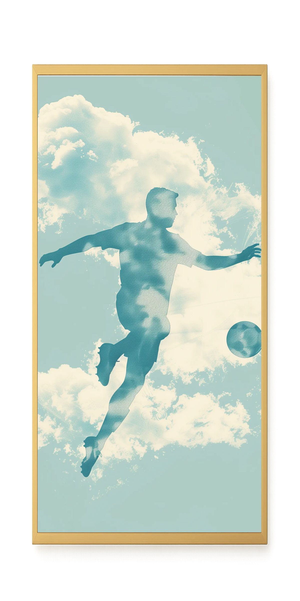 Football in the Sky Canvas Wall Art