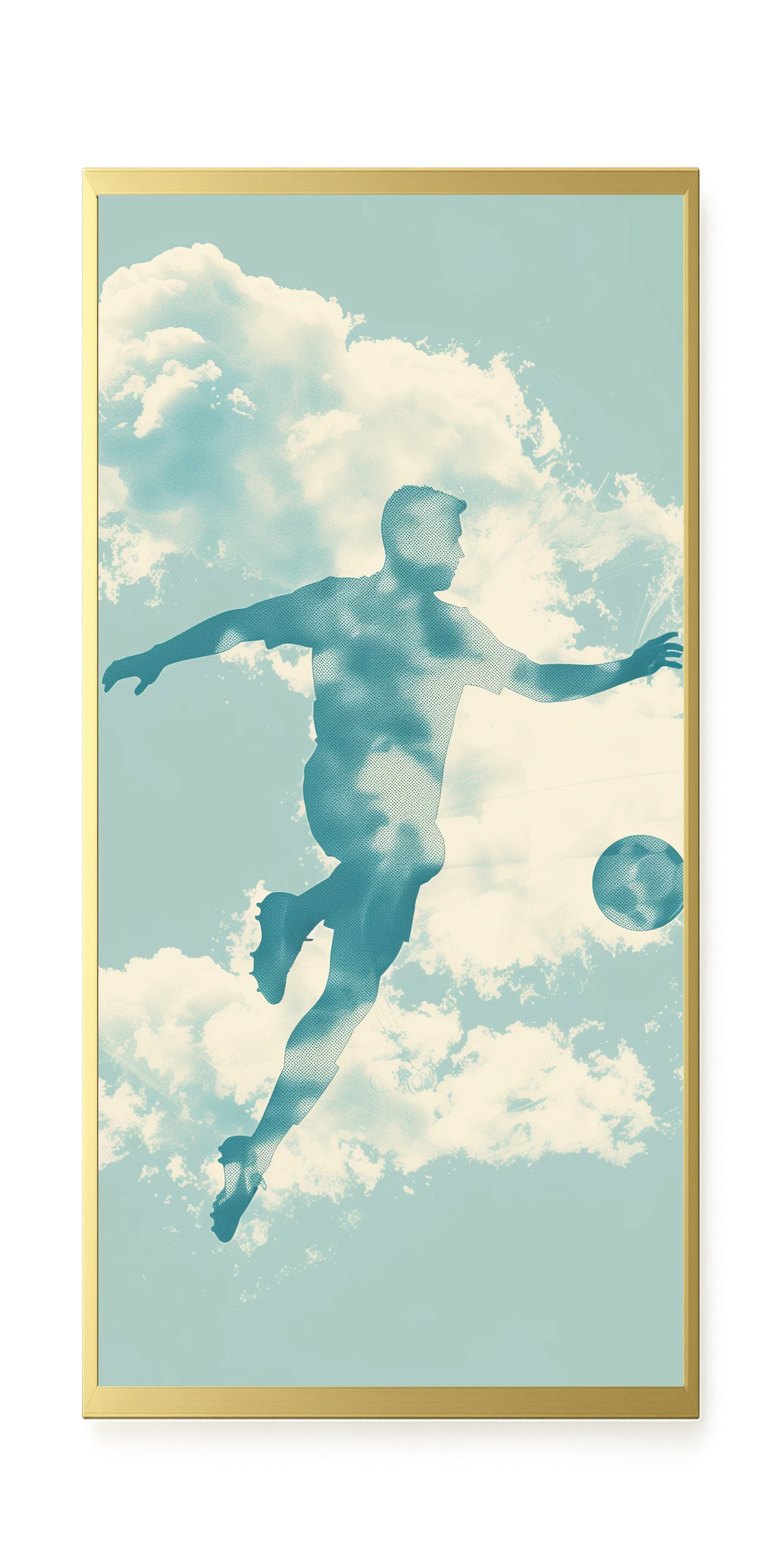Football in the Sky Canvas Wall Art