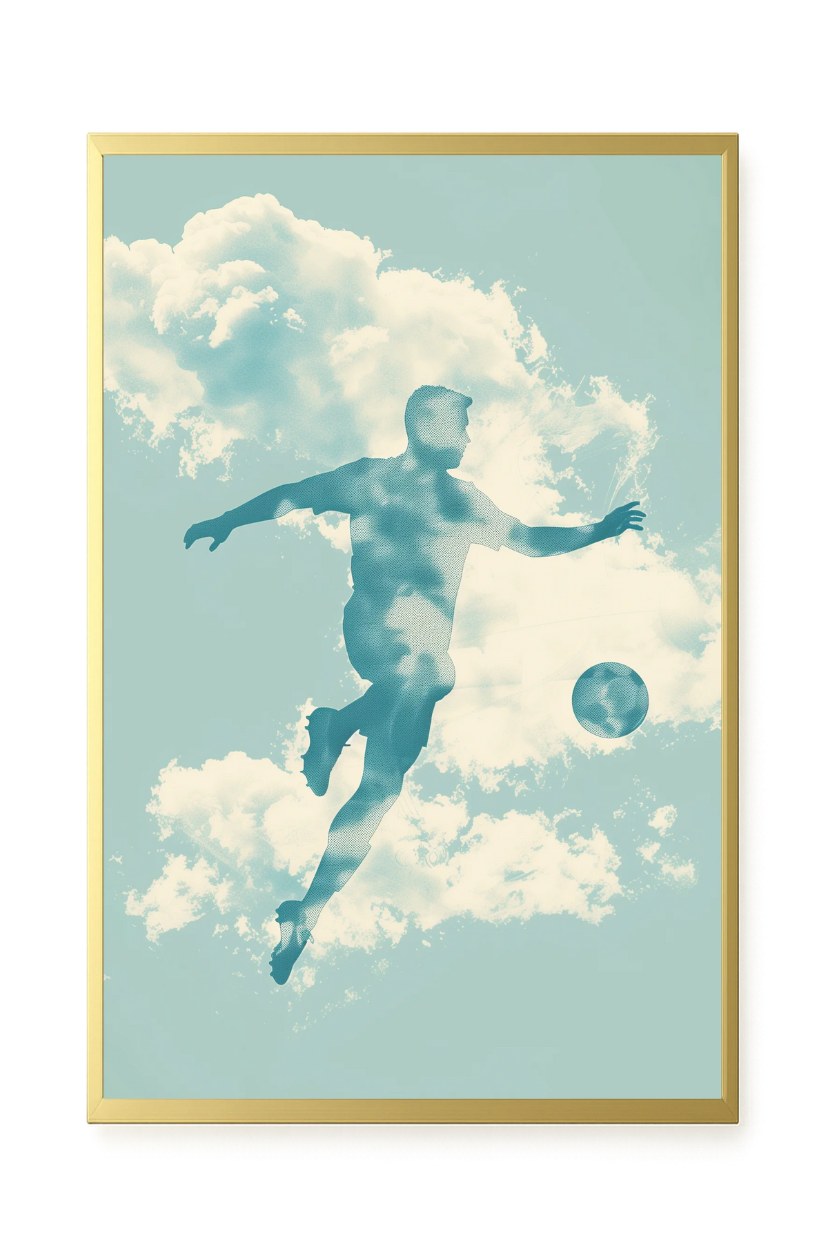 Football in the Sky Canvas Wall Art