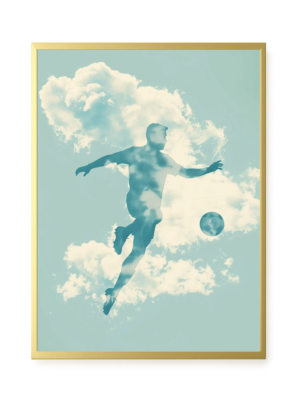 Football in the Sky Canvas Wall Art