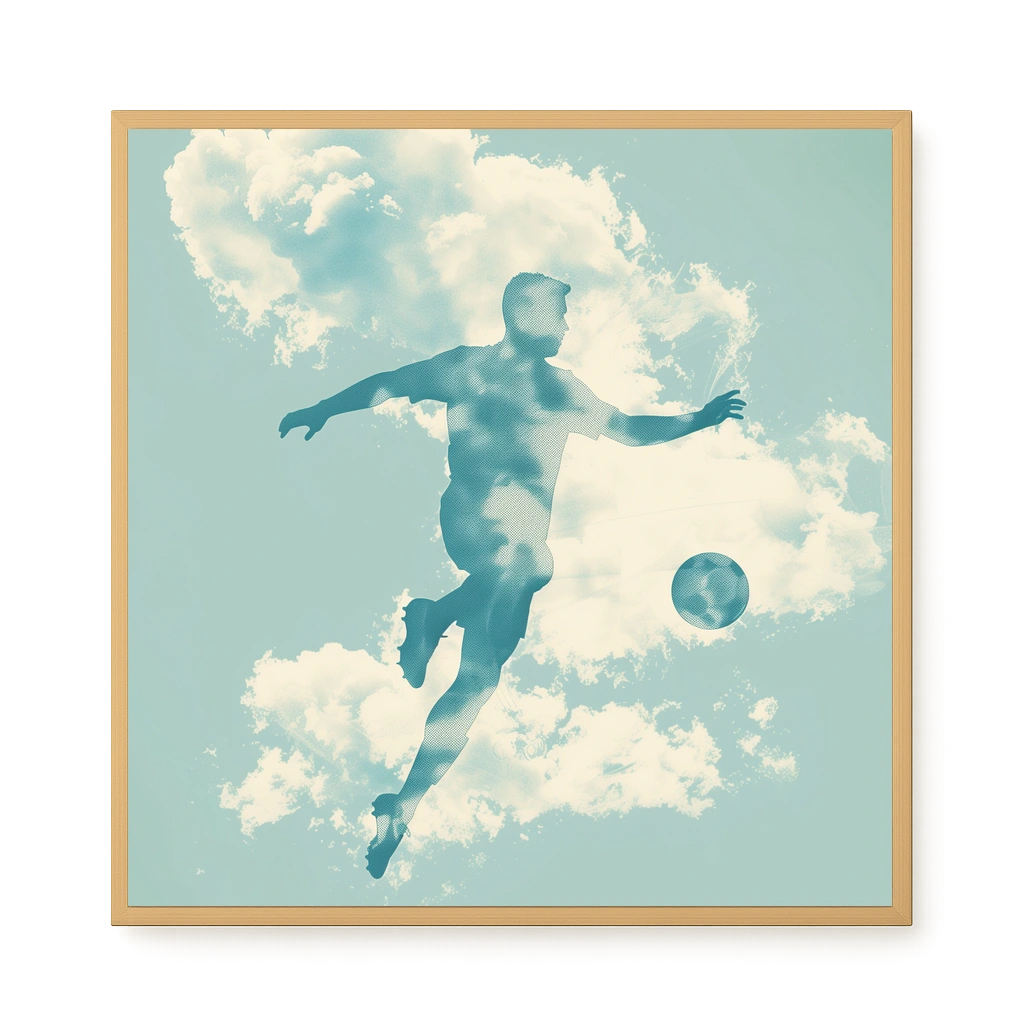 Football in the Sky Canvas Wall Art
