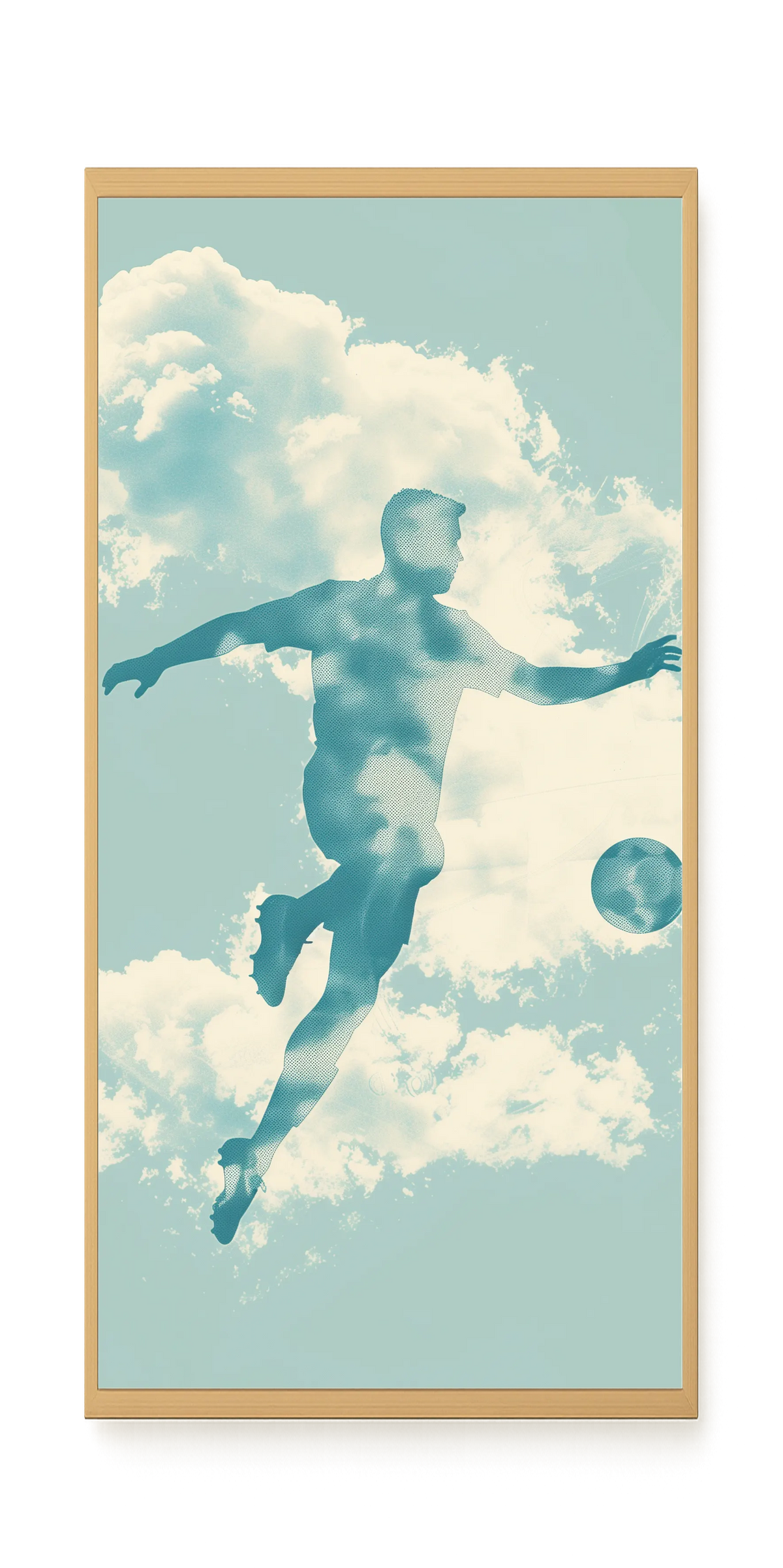 Football in the Sky Canvas Wall Art