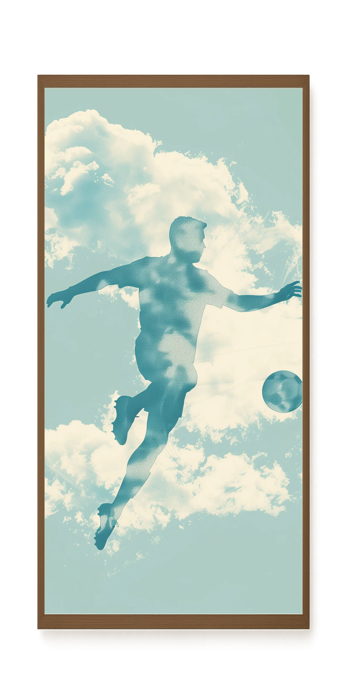 Football in the Sky Canvas Wall Art