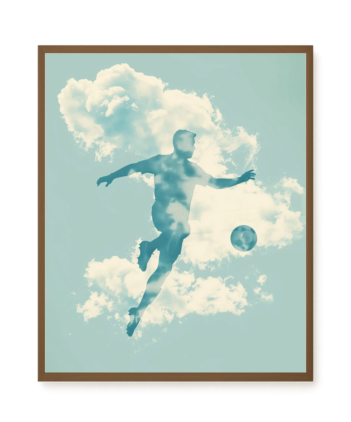 Football in the Sky Canvas Wall Art