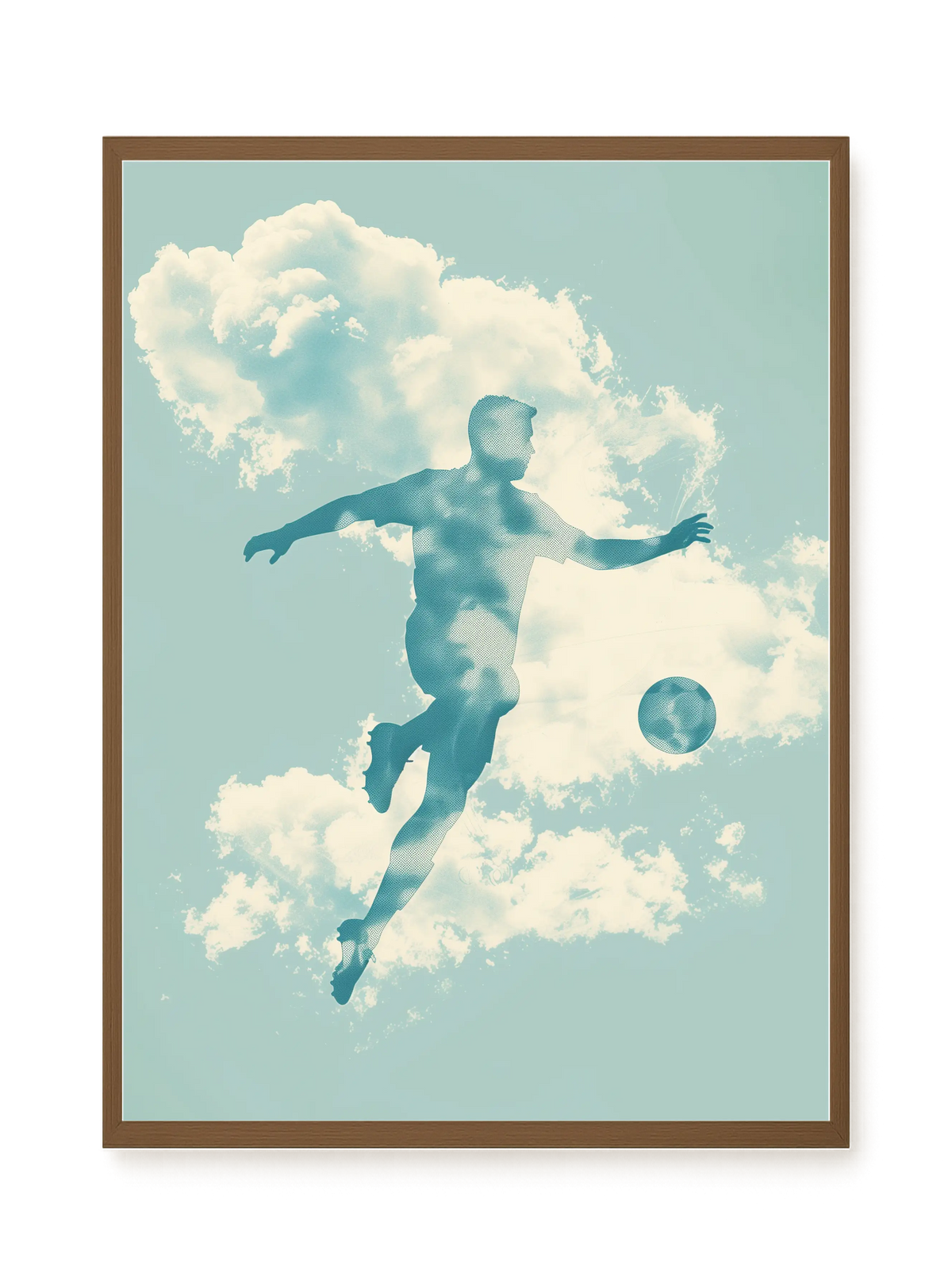 Football in the Sky Canvas Wall Art