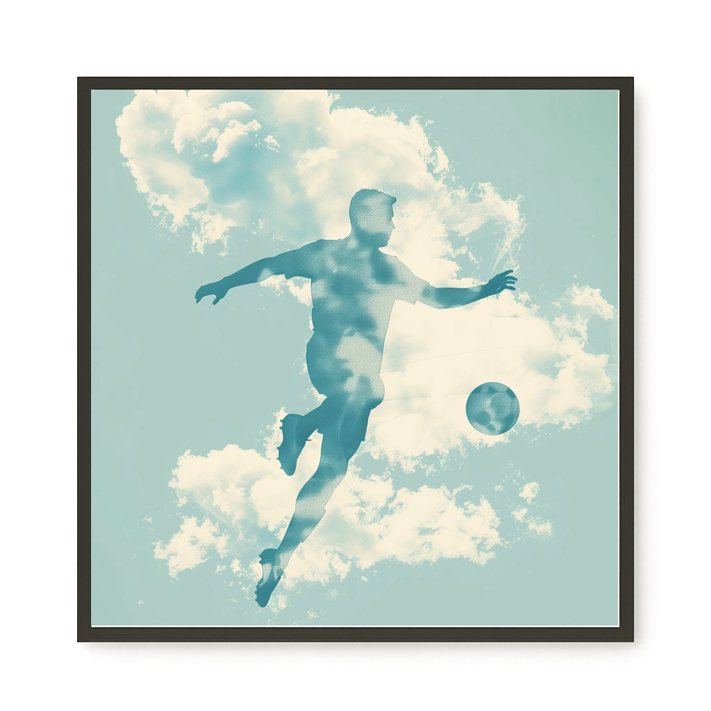 Football in the Sky Canvas Wall Art