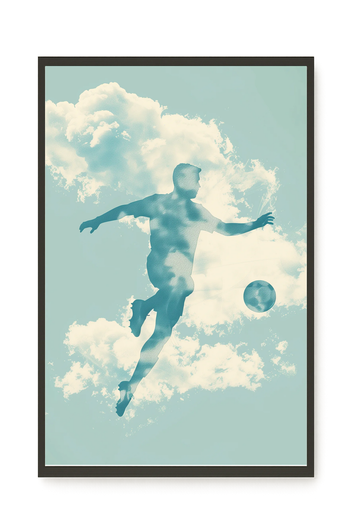 Football in the Sky Canvas Wall Art