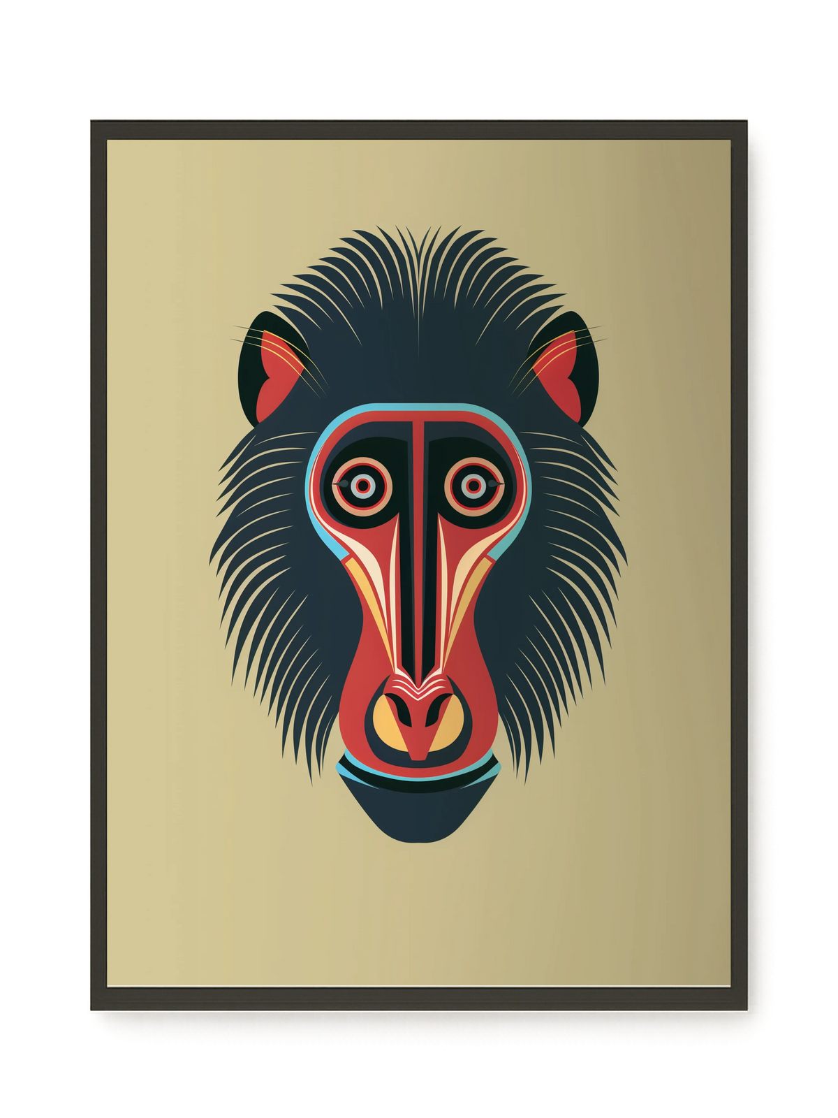 Tribal Artistic Mask Canvas Wall Art