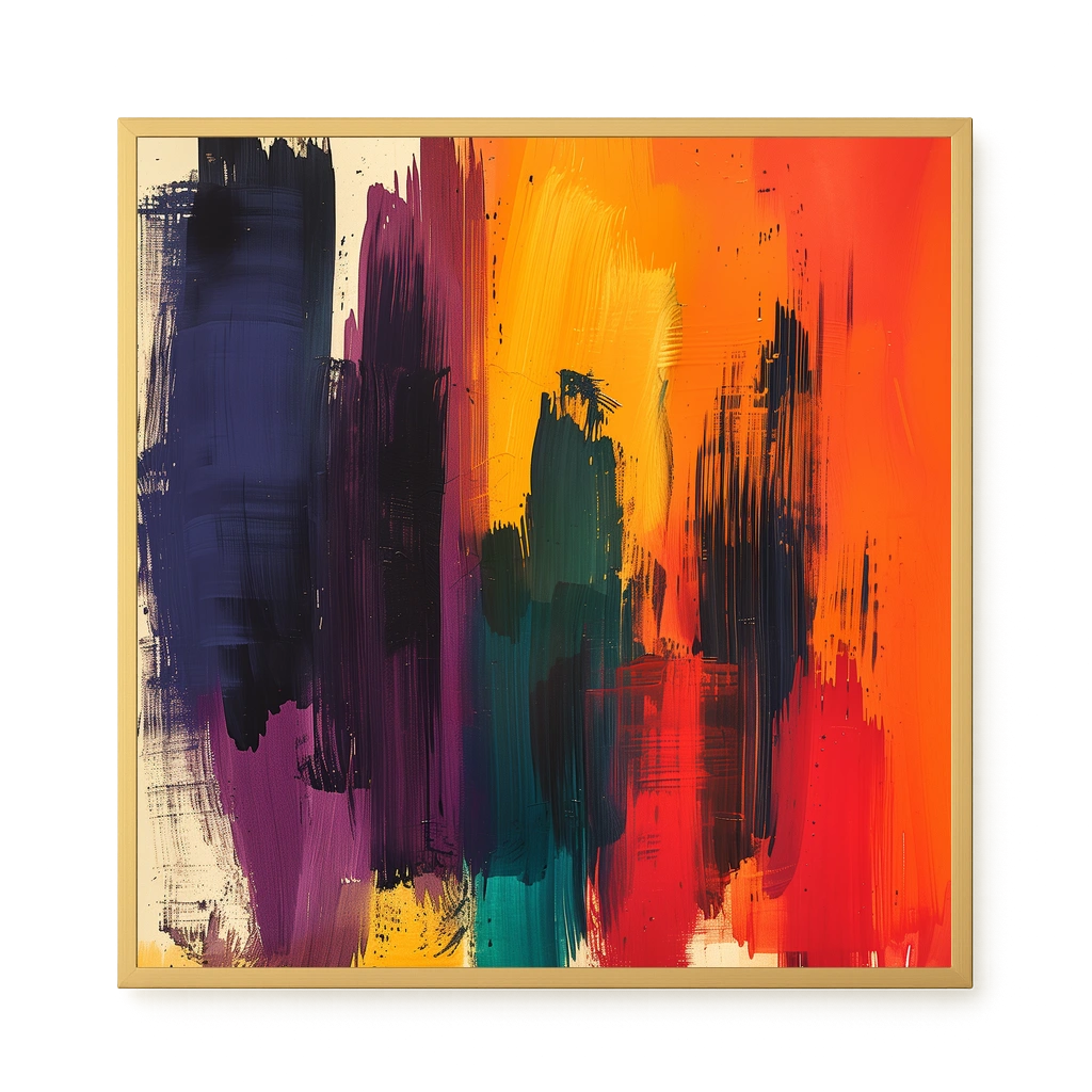Abstract Color Painting Canvas Wall Art