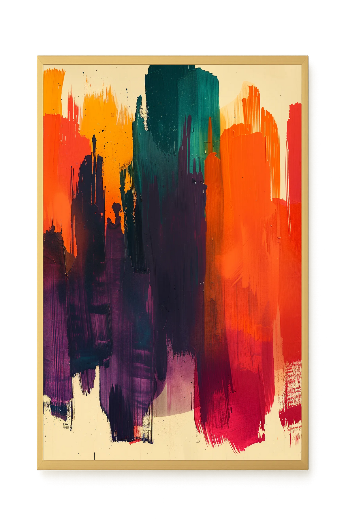 Dynamic Color Abstraction Canvas Wall Art