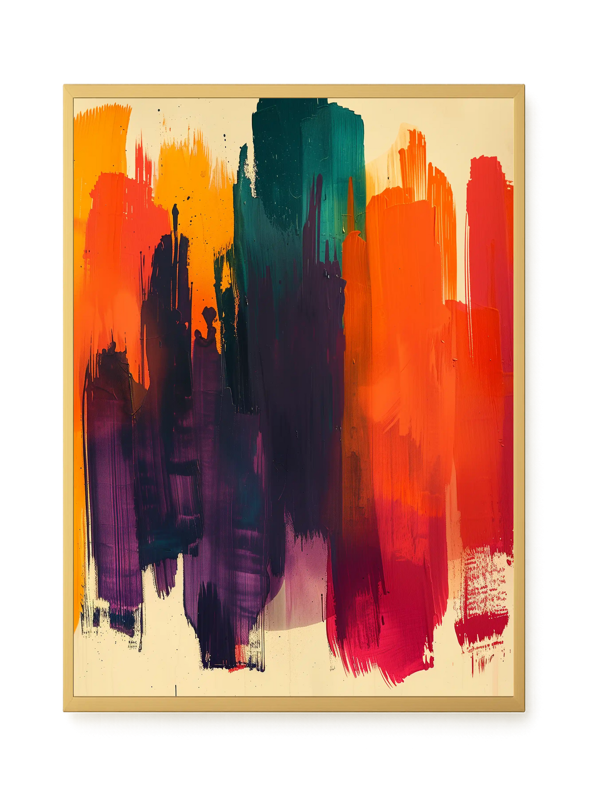 Dynamic Color Abstraction Canvas Wall Art