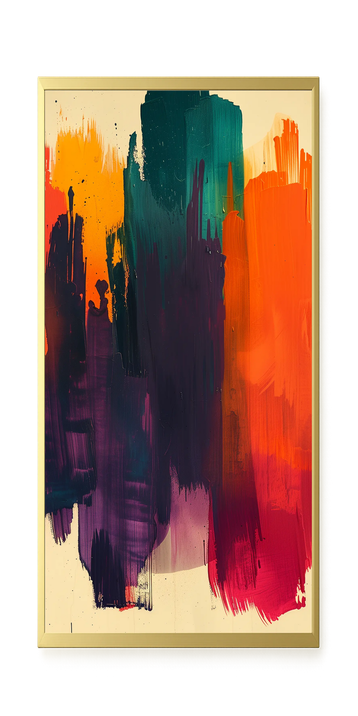 Dynamic Color Abstraction Canvas Wall Art