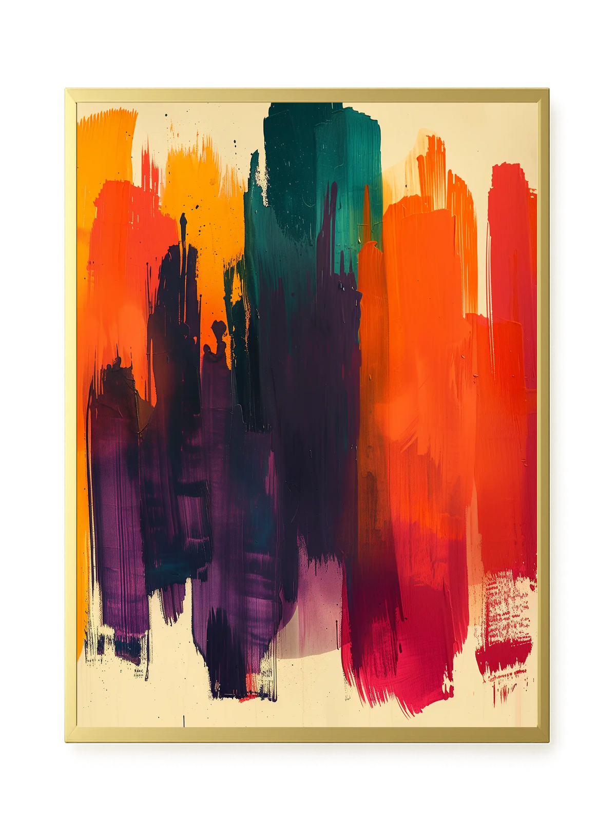 Dynamic Color Abstraction Canvas Wall Art