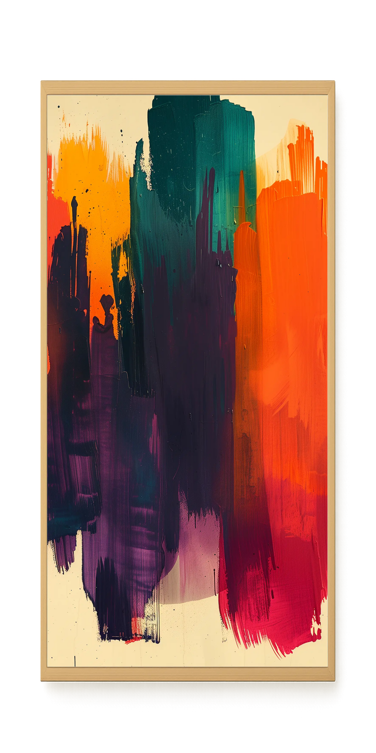 Dynamic Color Abstraction Canvas Wall Art