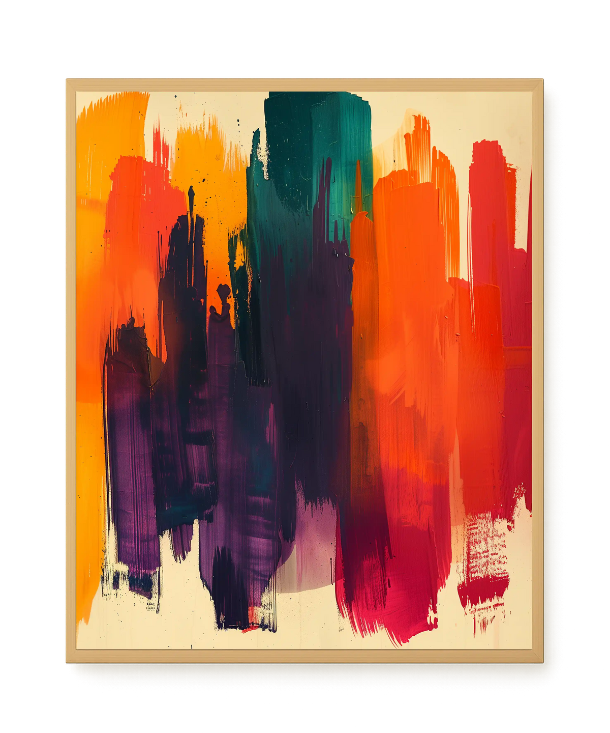 Dynamic Color Abstraction Canvas Wall Art