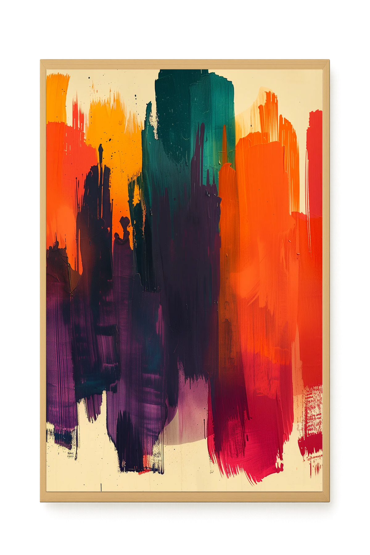 Dynamic Color Abstraction Canvas Wall Art