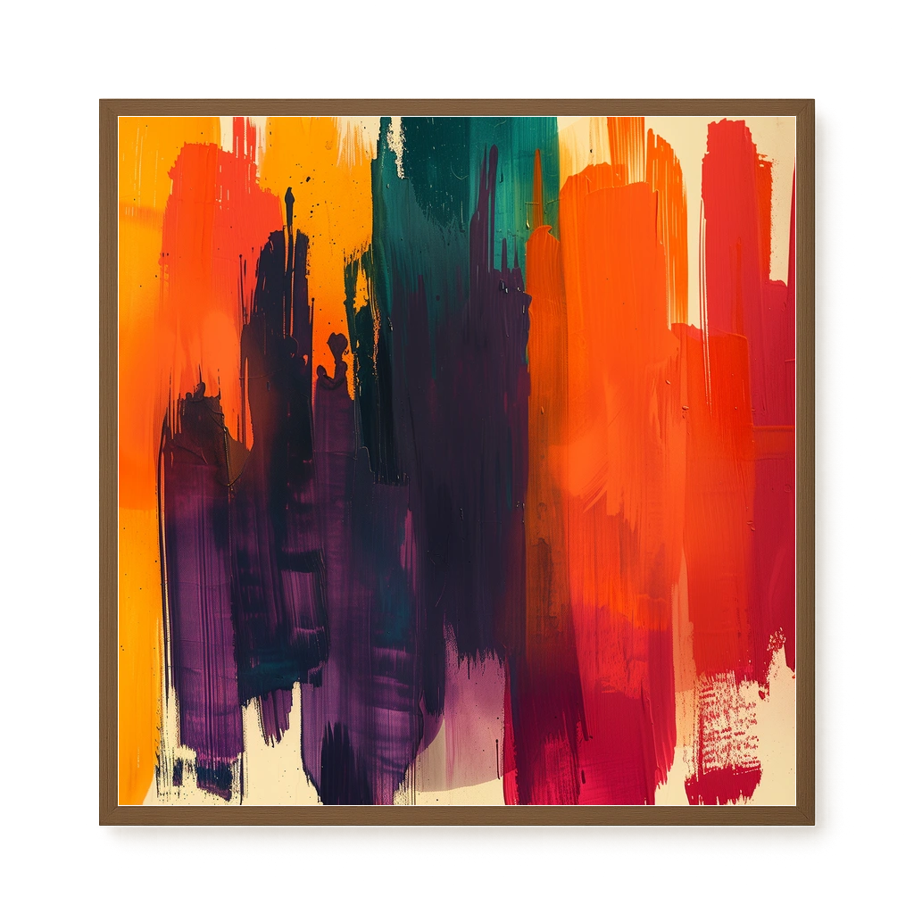 Dynamic Color Abstraction Canvas Wall Art