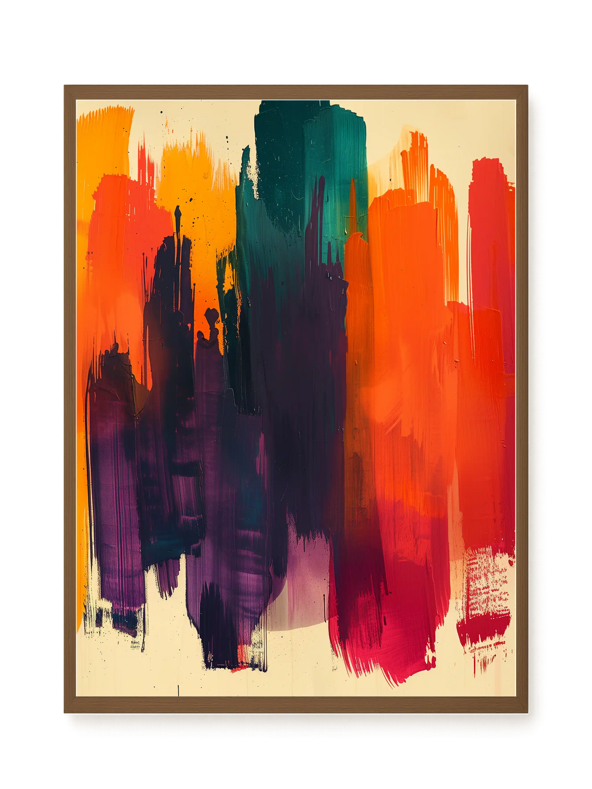 Dynamic Color Abstraction Canvas Wall Art