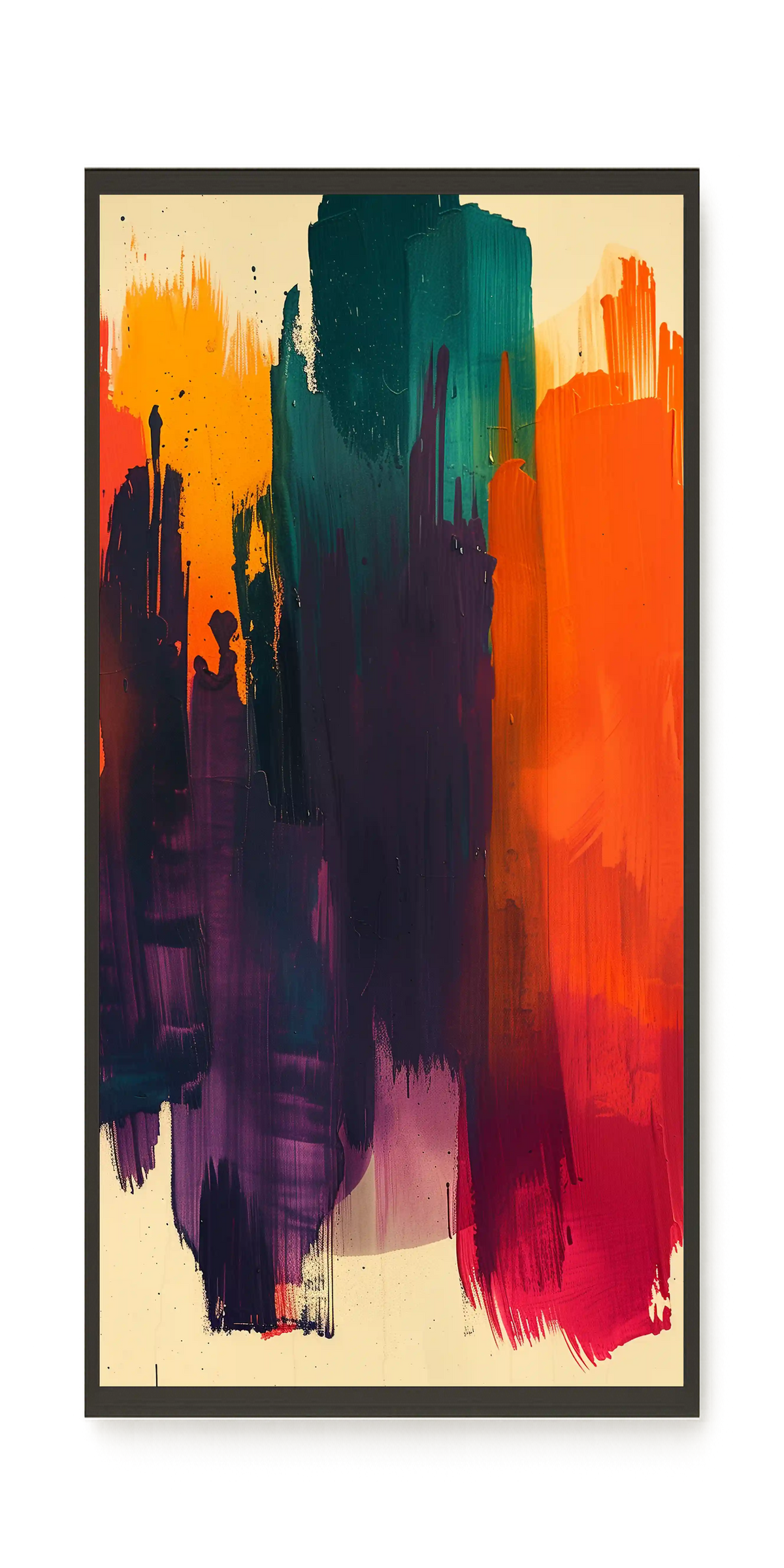 Dynamic Color Abstraction Canvas Wall Art