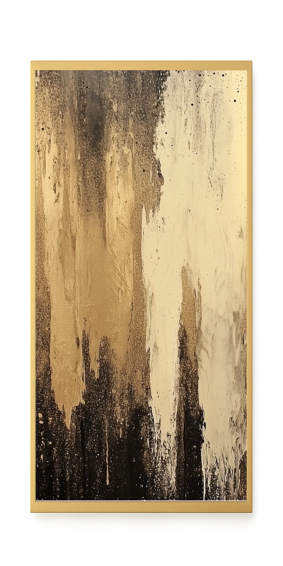 Golden Drips Canvas Wall Art