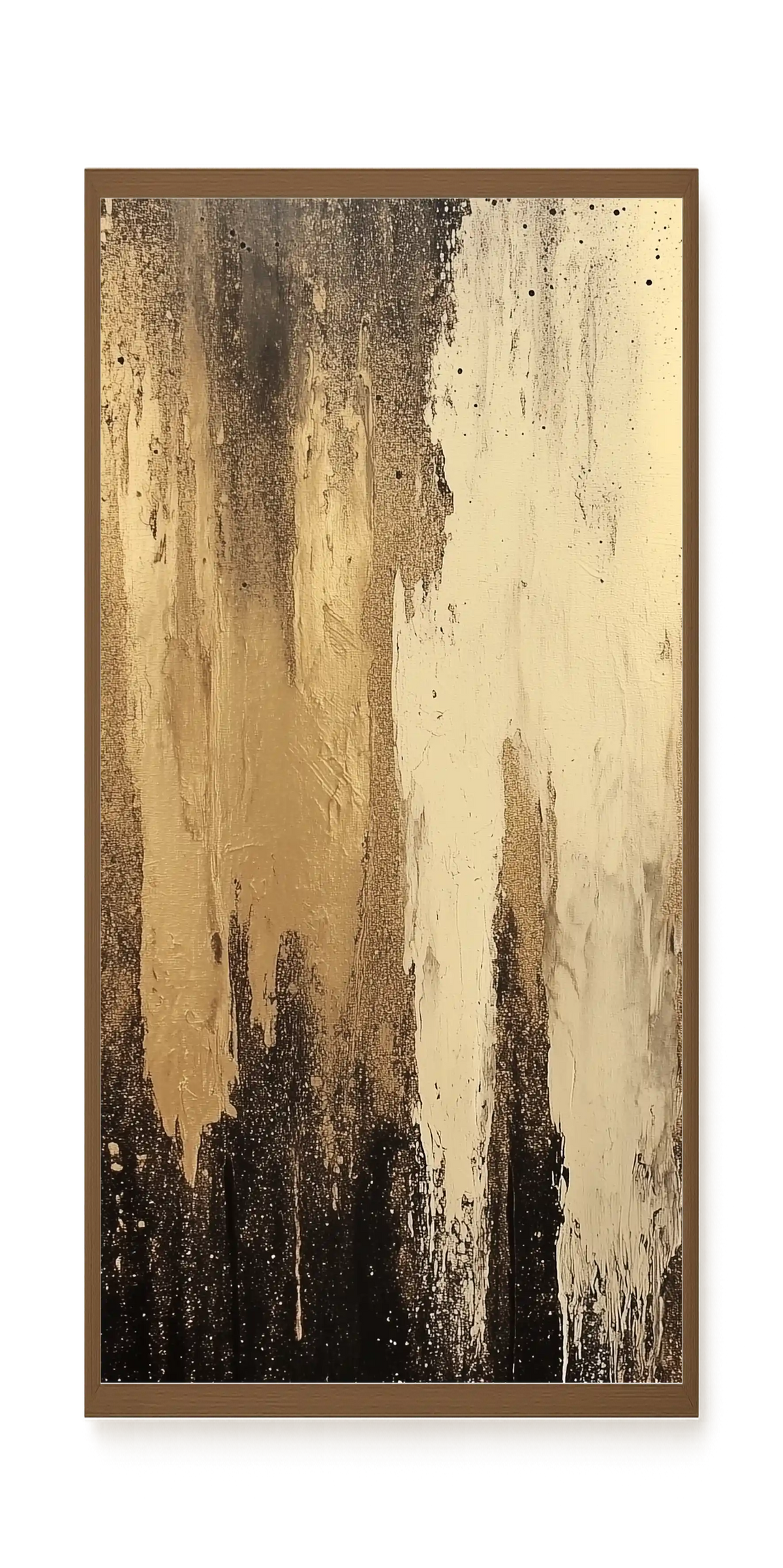 Golden Drips Canvas Wall Art