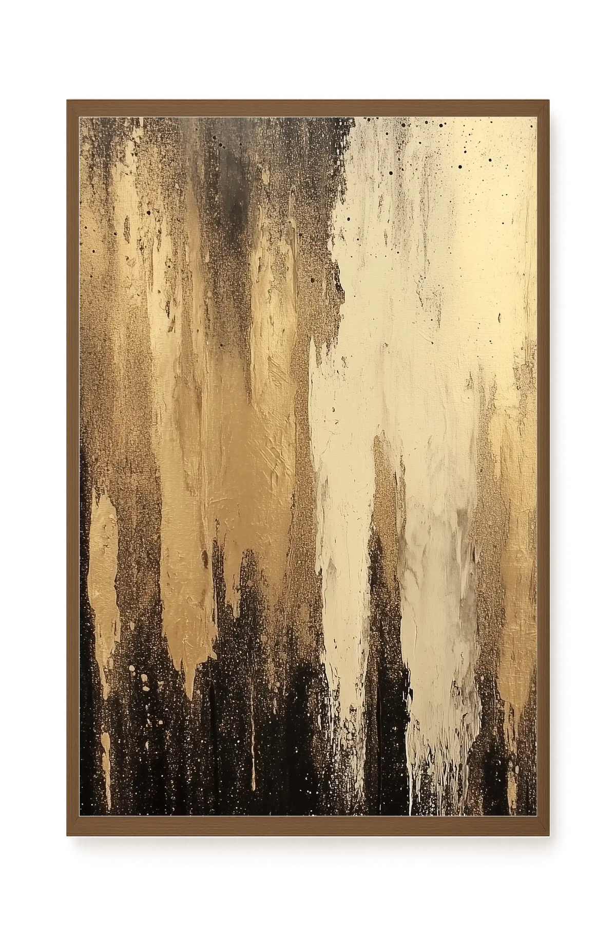 Golden Drips Canvas Wall Art