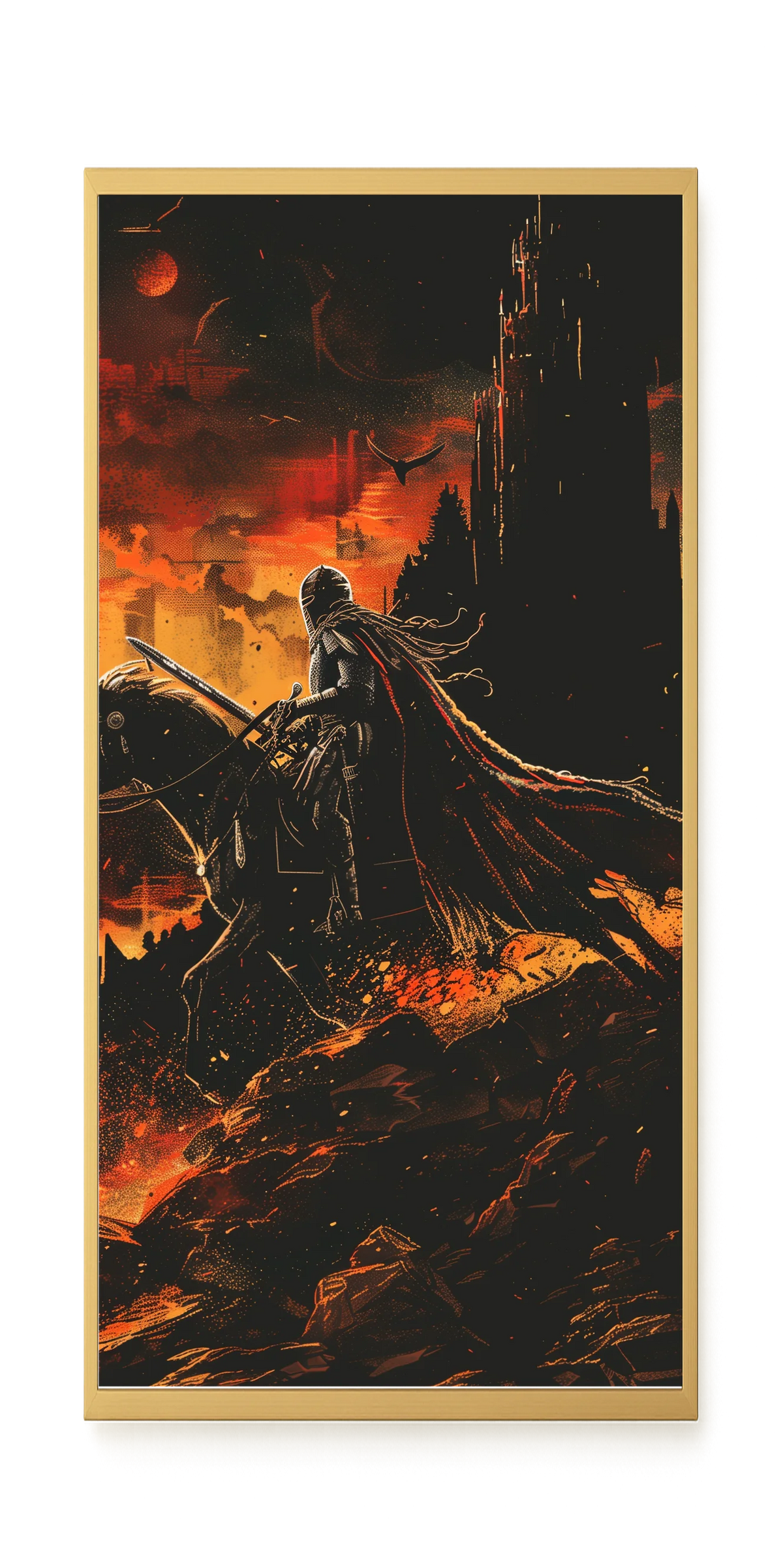 Flame Knight Canvas Print