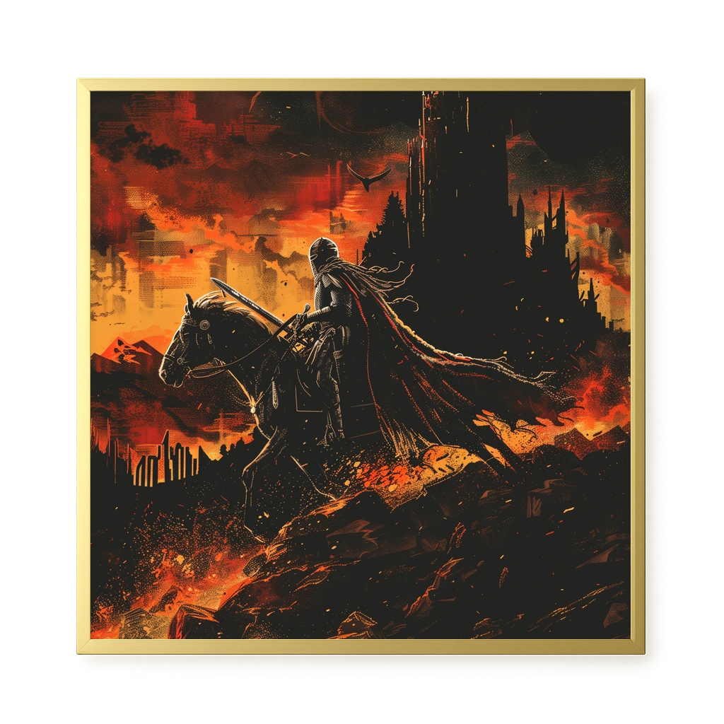 Flame Knight Canvas Print