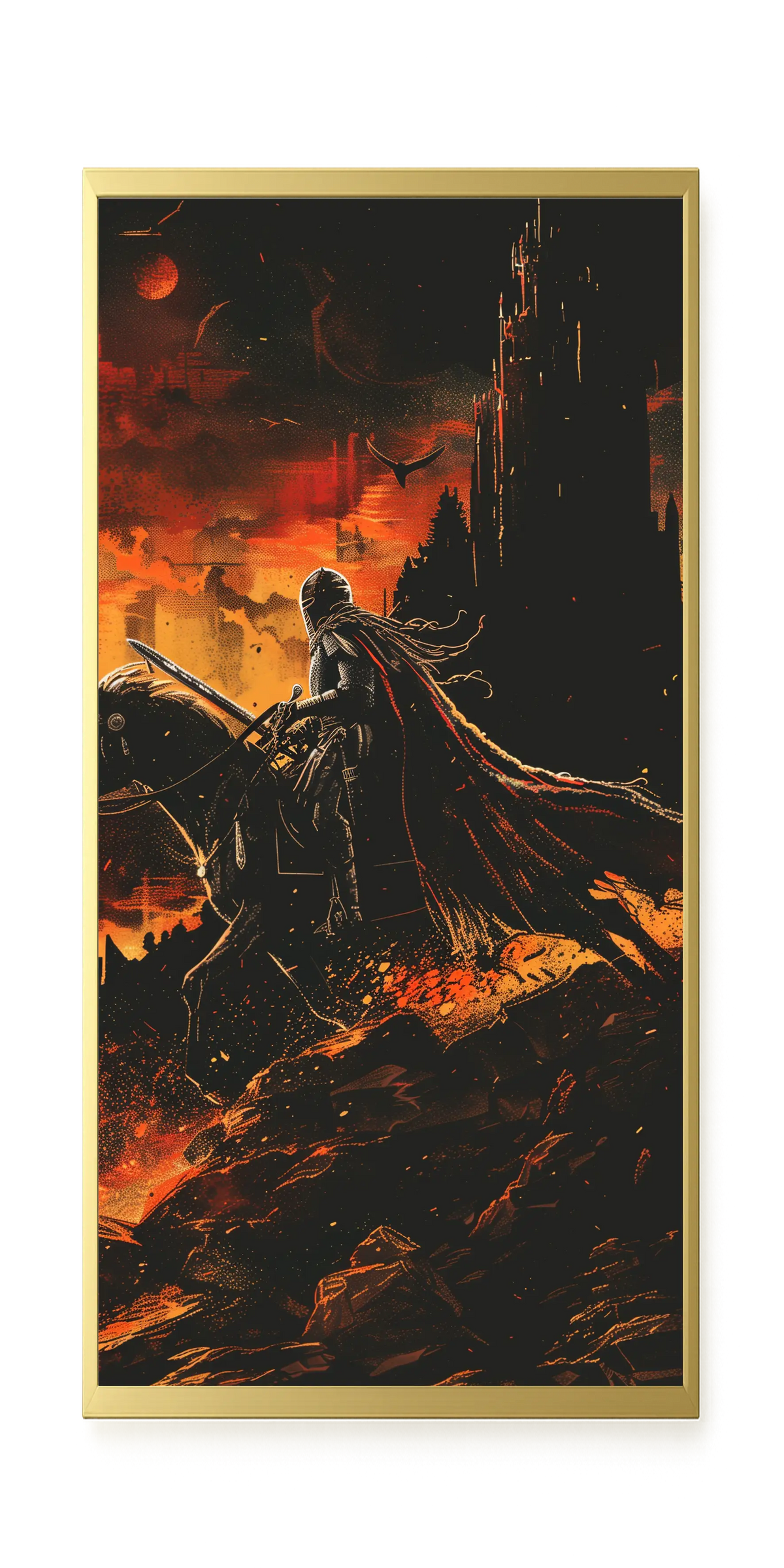 Flame Knight Canvas Print