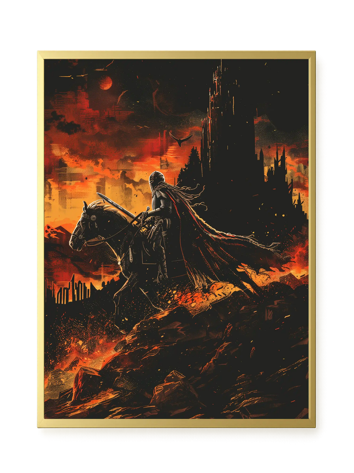 Flame Knight Canvas Print