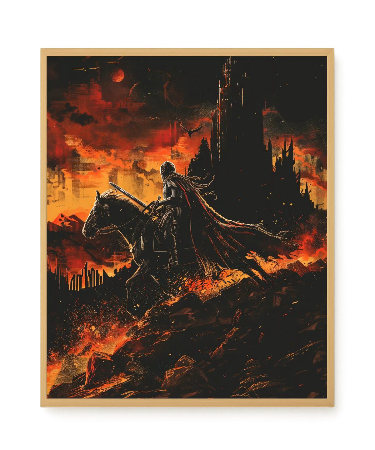 Flame Knight Canvas Print