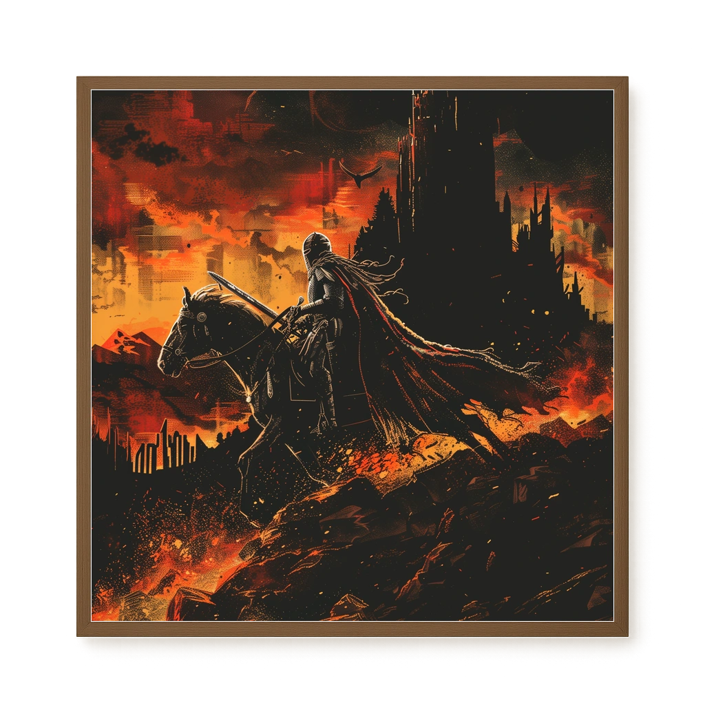 Flame Knight Canvas Print