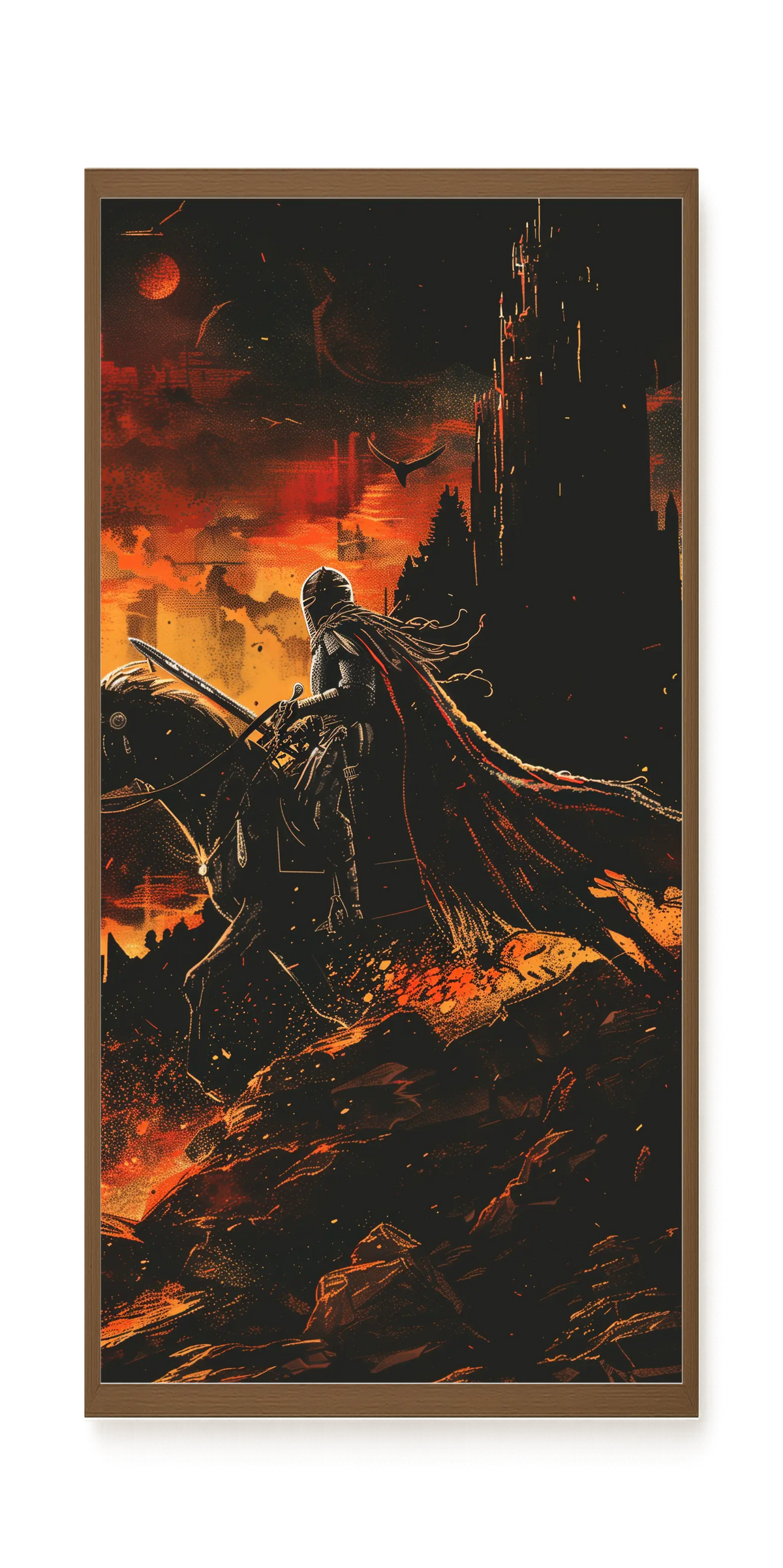 Flame Knight Canvas Print