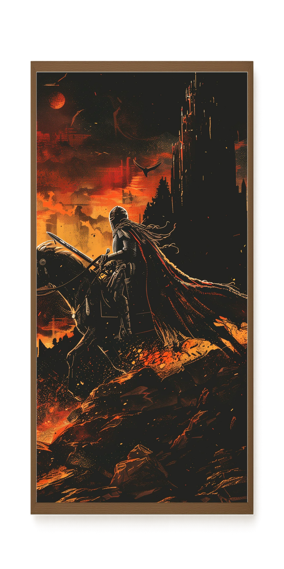 Flame Knight Canvas Print