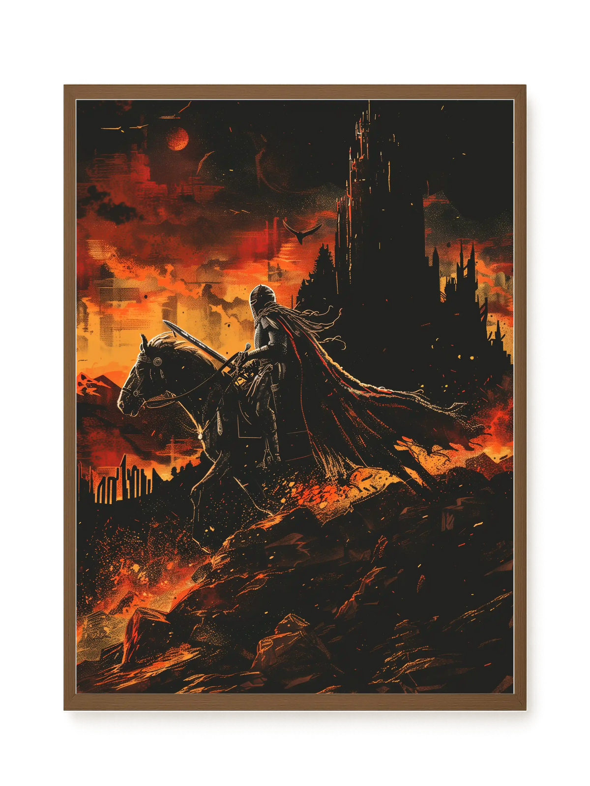 Flame Knight Canvas Print