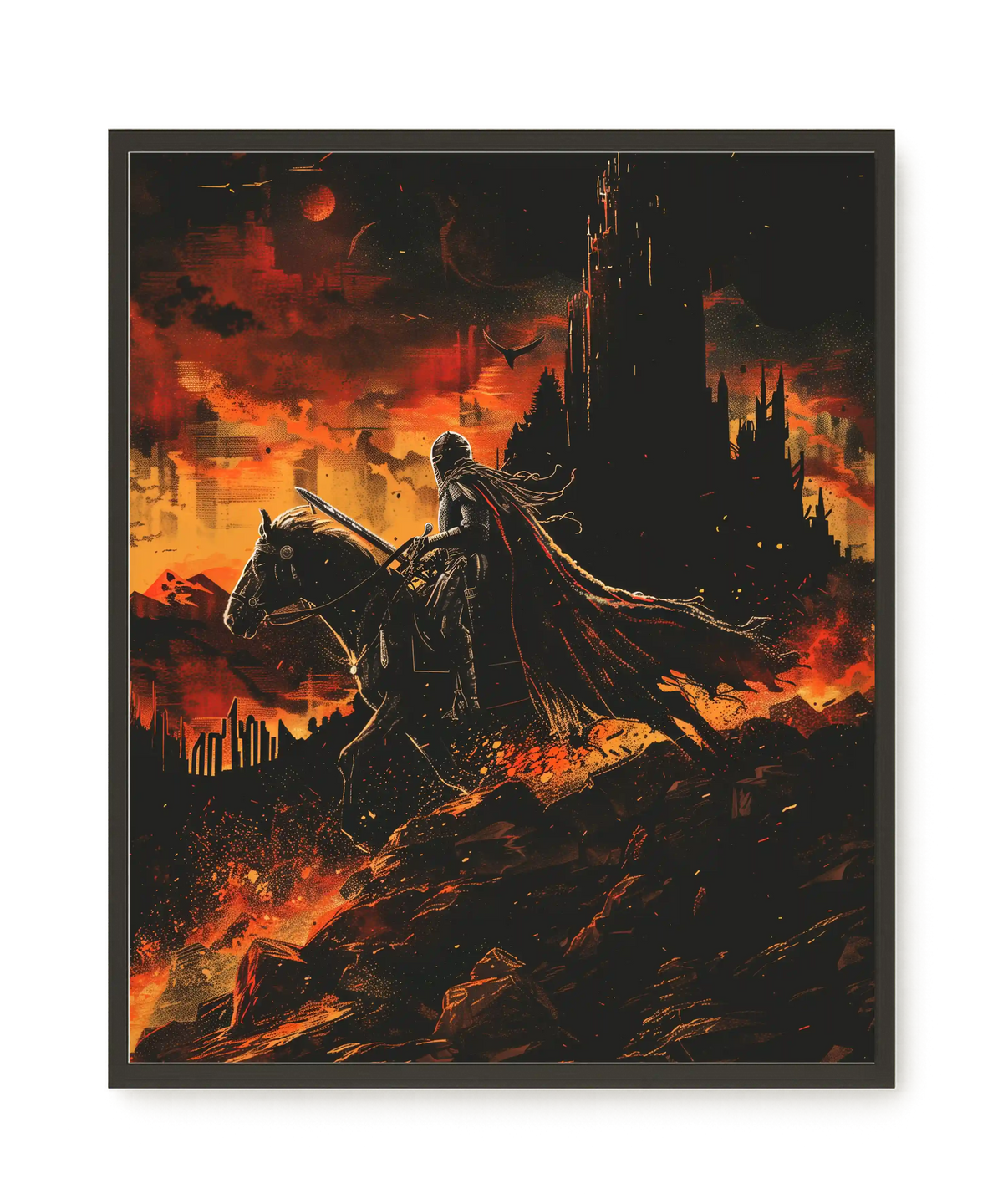 Flame Knight Canvas Print