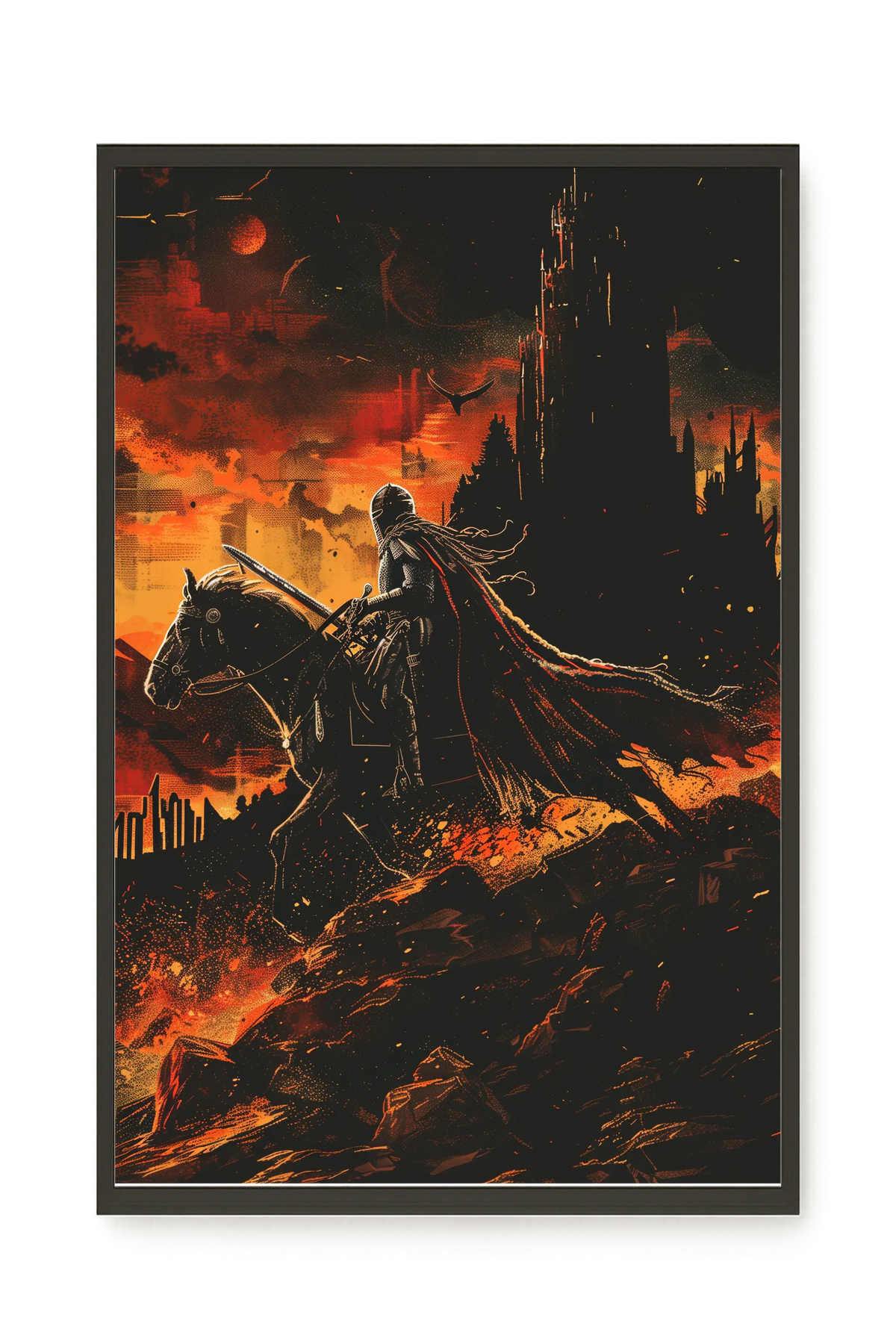 Flame Knight Canvas Print