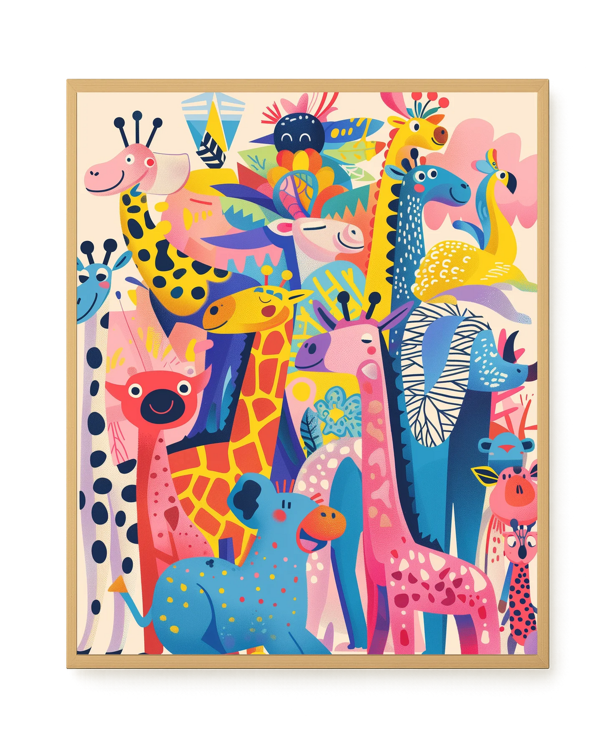 Colorful Animals Canvas Wall Art