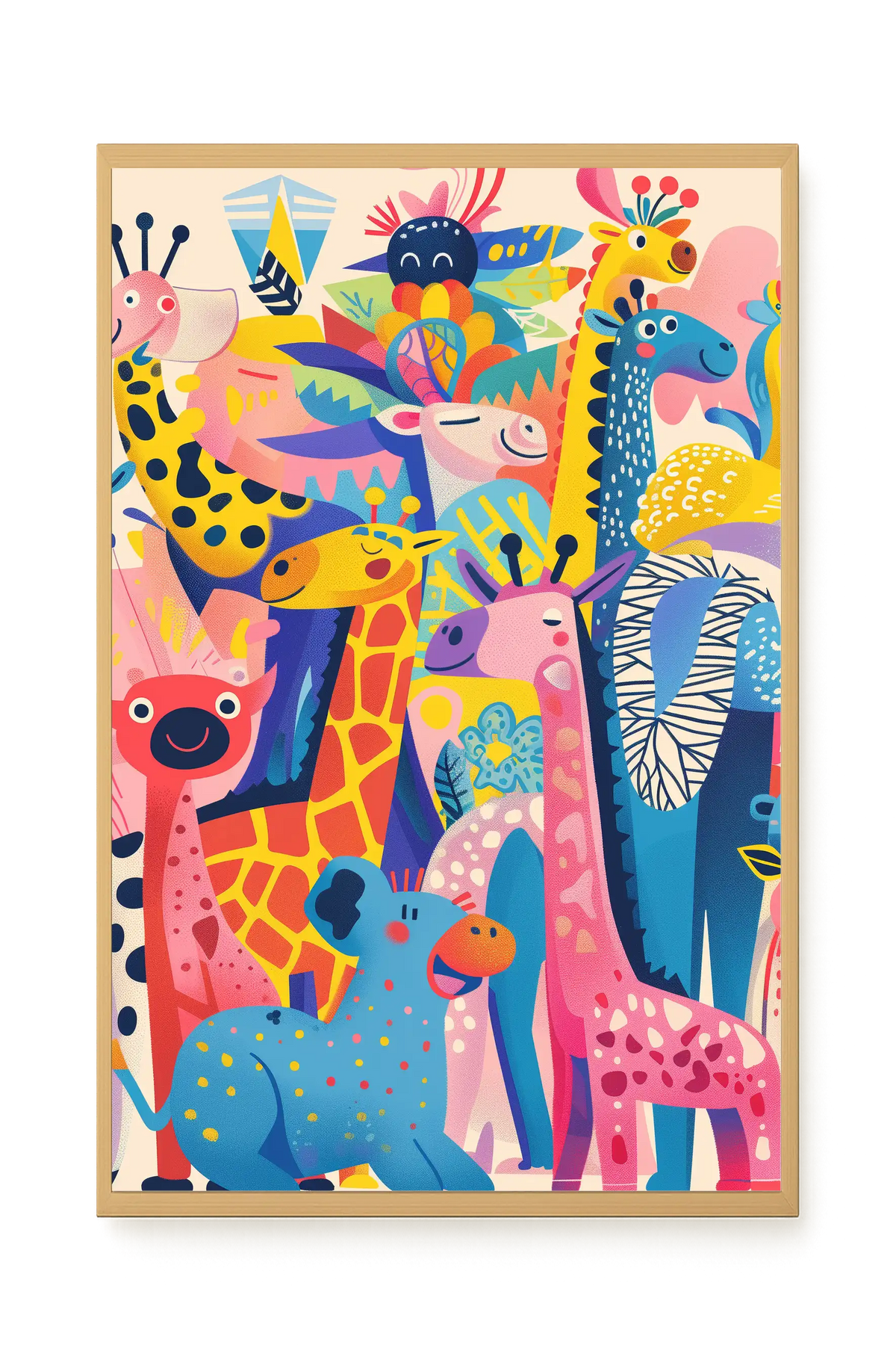 Colorful Animals Canvas Wall Art