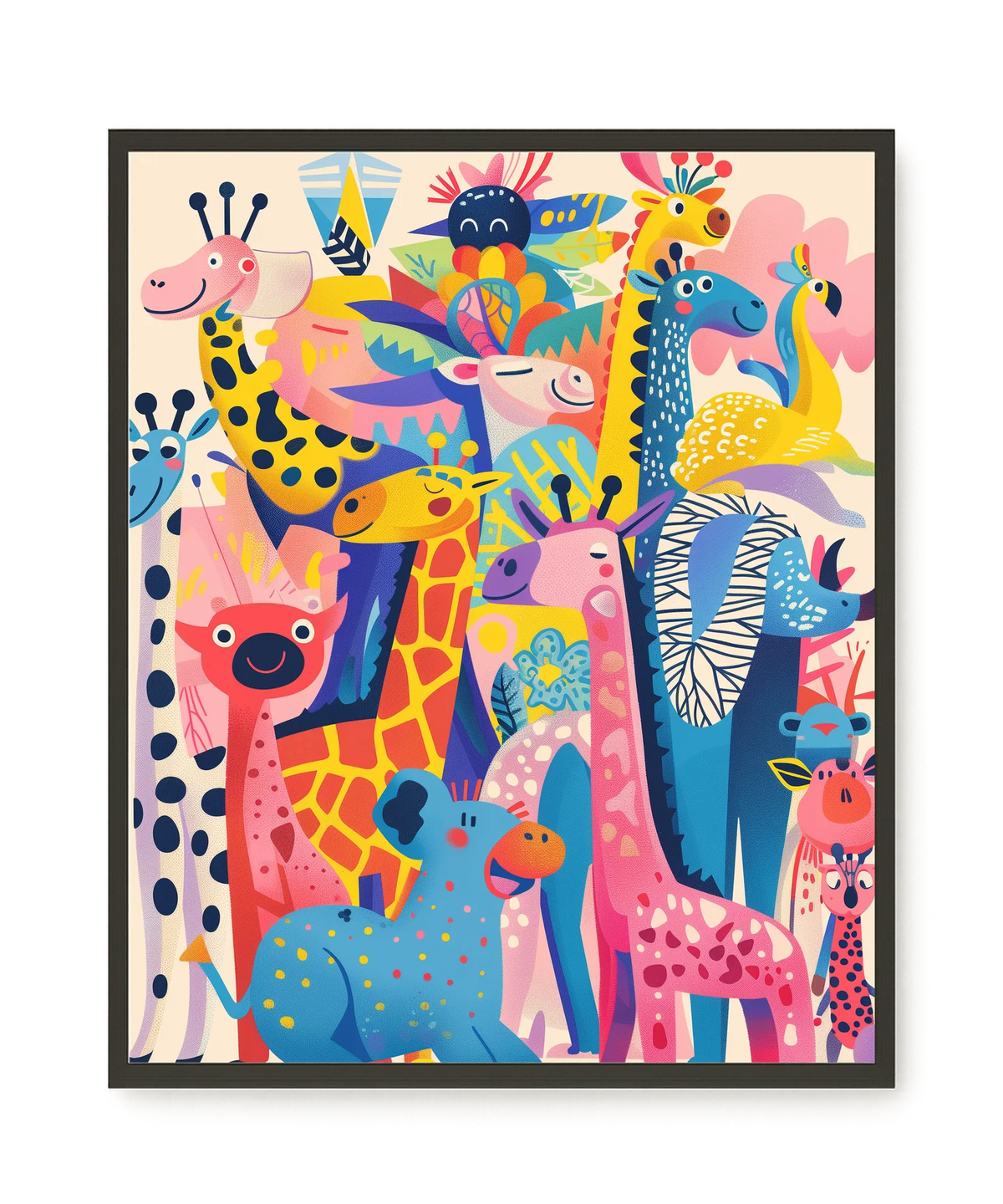 Colorful Animals Canvas Wall Art
