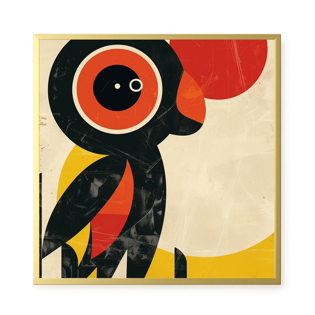 Abstract Bird Canvas Wall Art
