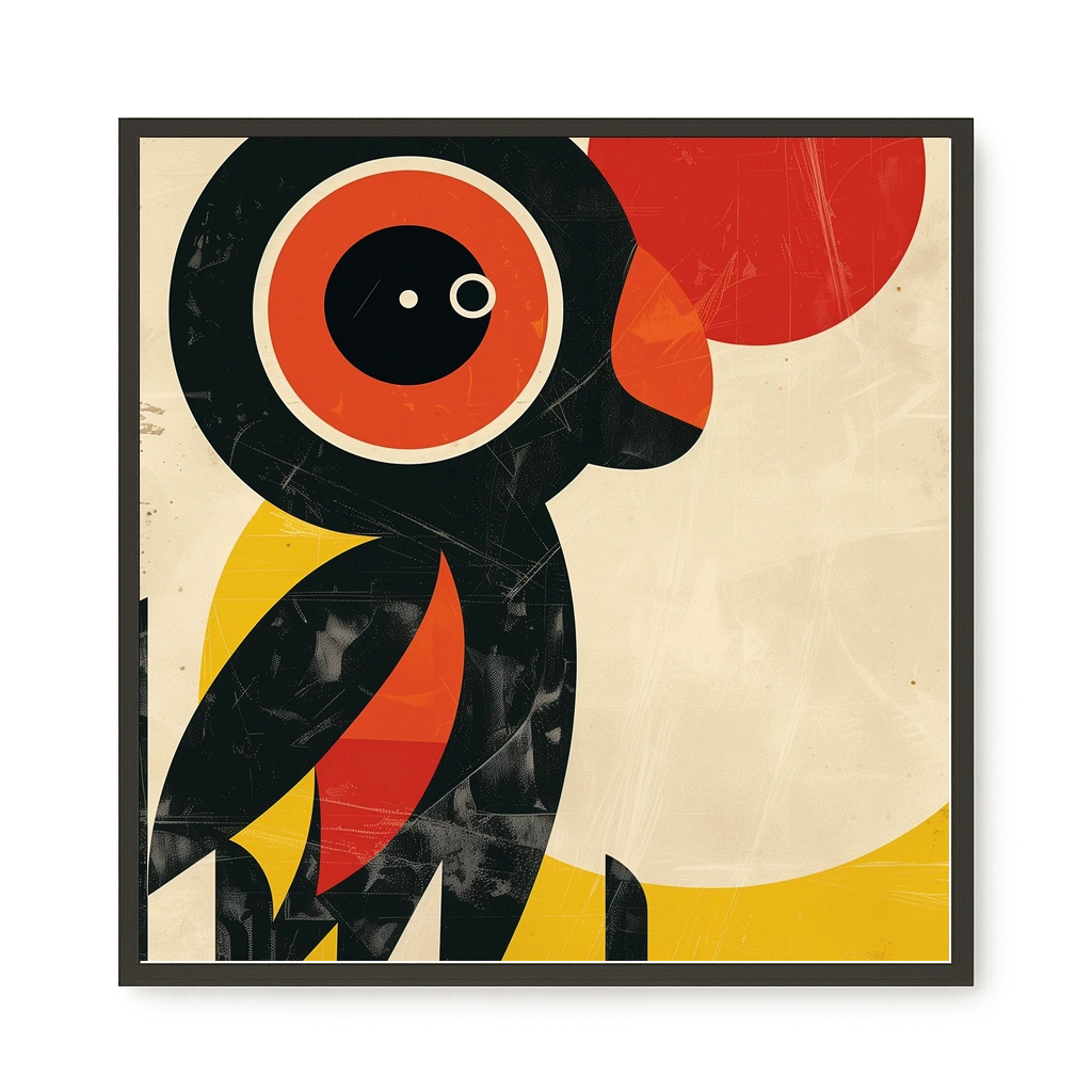 Abstract Bird Canvas Wall Art