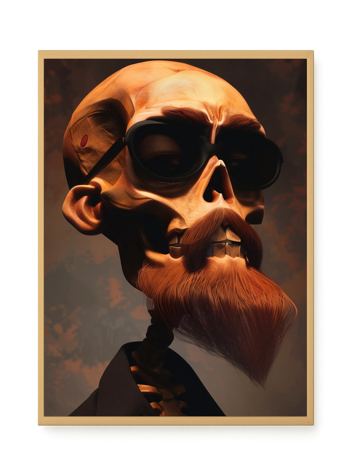 Realistic Skull Canvas Wall Art