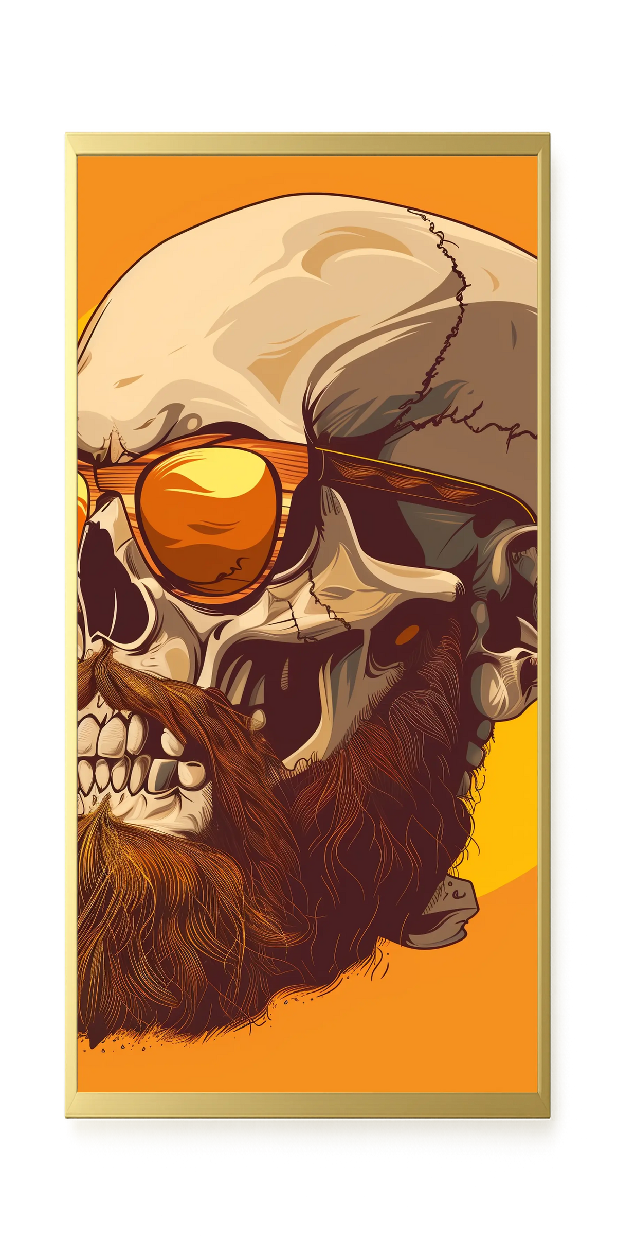 Bearded Skull with Sunglasses Canvas Print