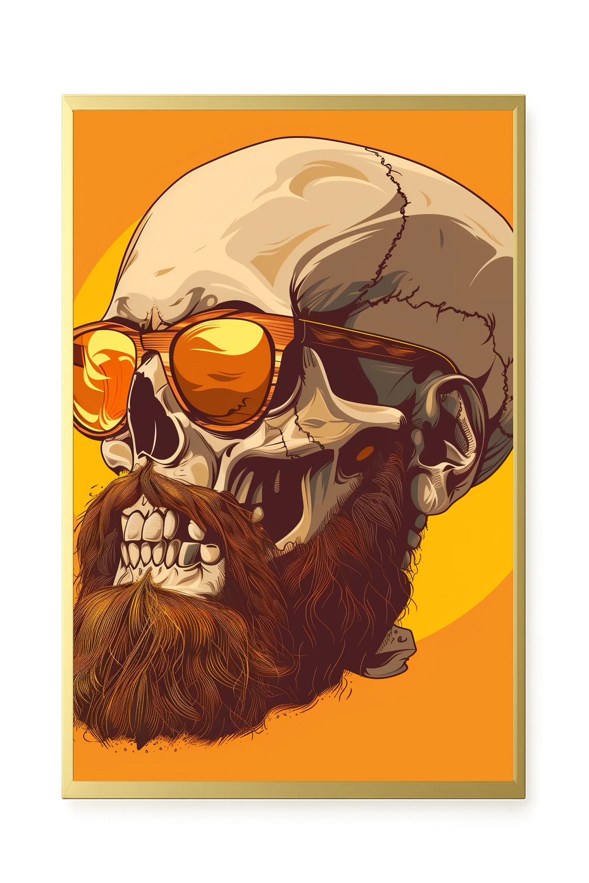 Bearded Skull with Sunglasses Canvas Print