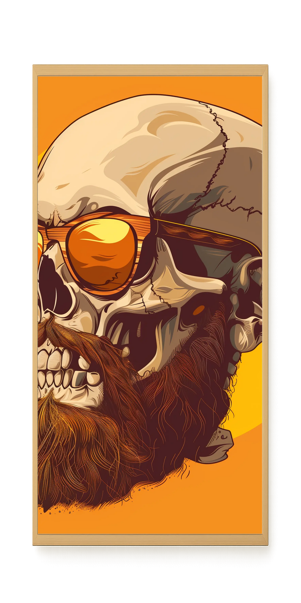 Bearded Skull with Sunglasses Canvas Print