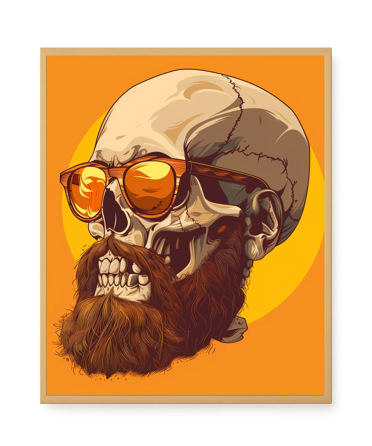 Bearded Skull with Sunglasses Canvas Print