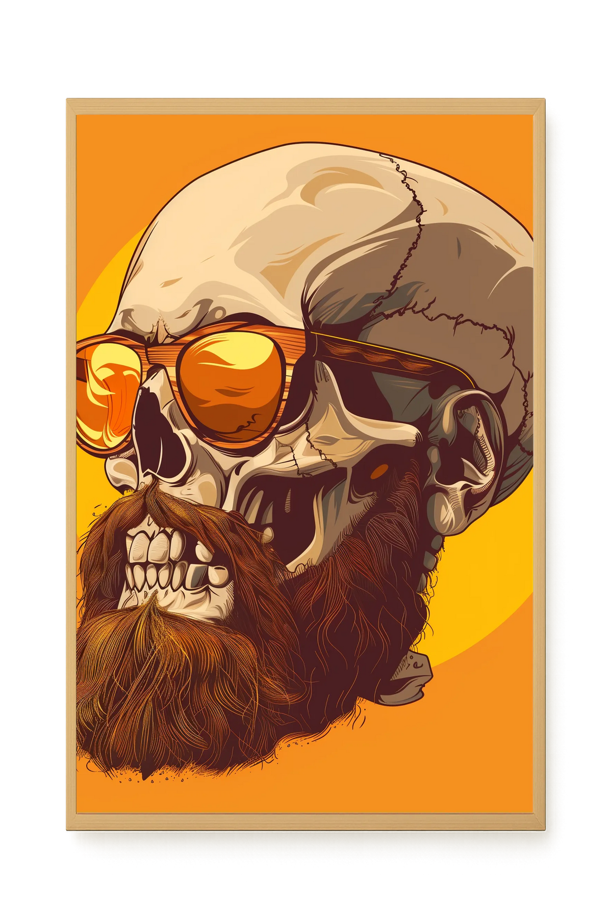Bearded Skull with Sunglasses Canvas Print