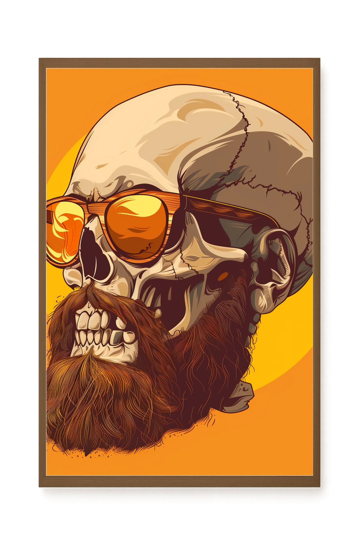 Bearded Skull with Sunglasses Canvas Print