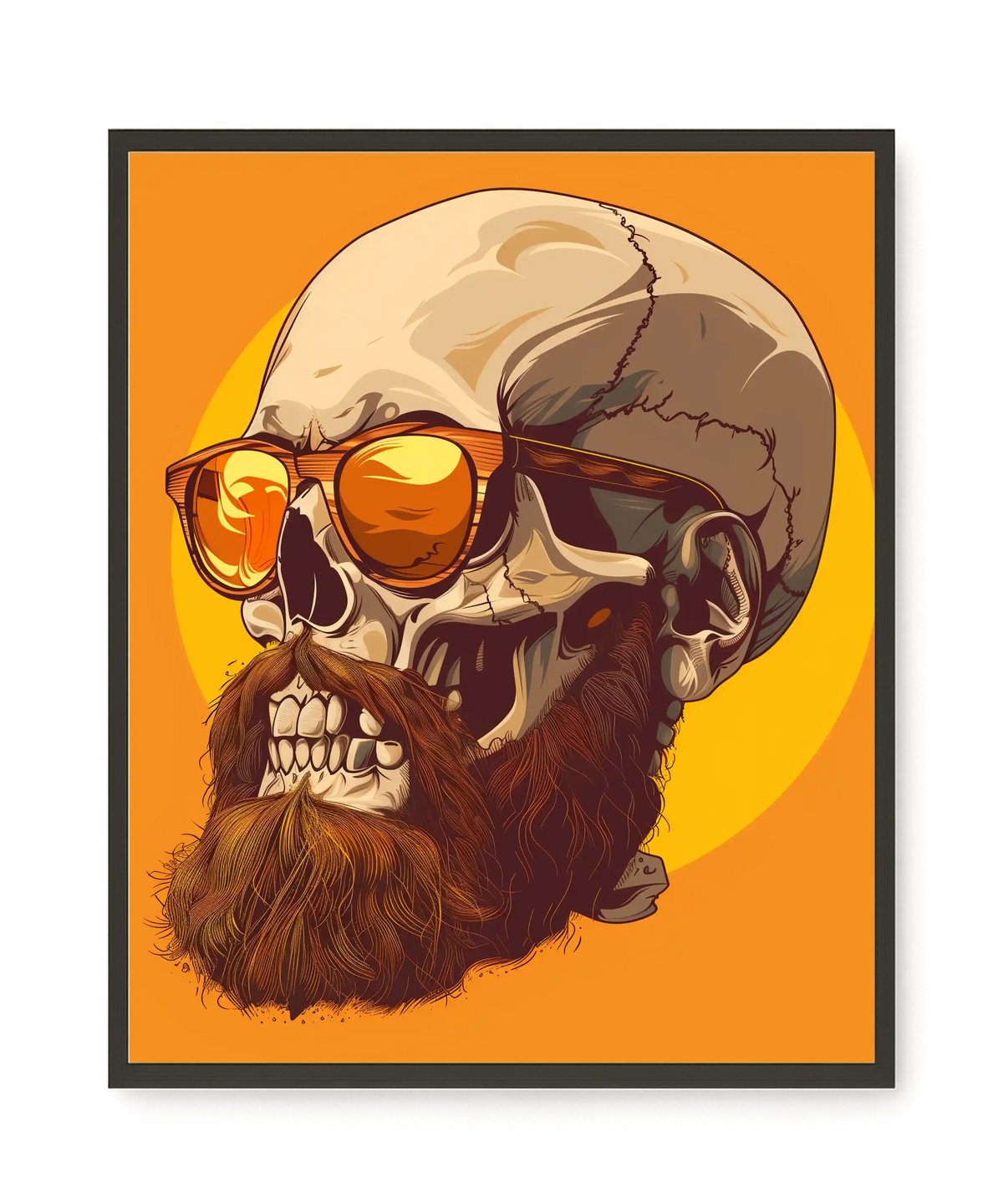 Bearded Skull with Sunglasses Canvas Print